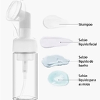 Frasco Espumador Com Escova De Silicone 100ml | Limpeza Facia